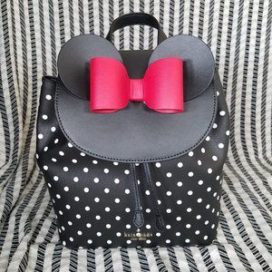 MAKE A REASONABLE OFFER Kate Spade Dot Minnie Mouse Black backpack New With Tag
